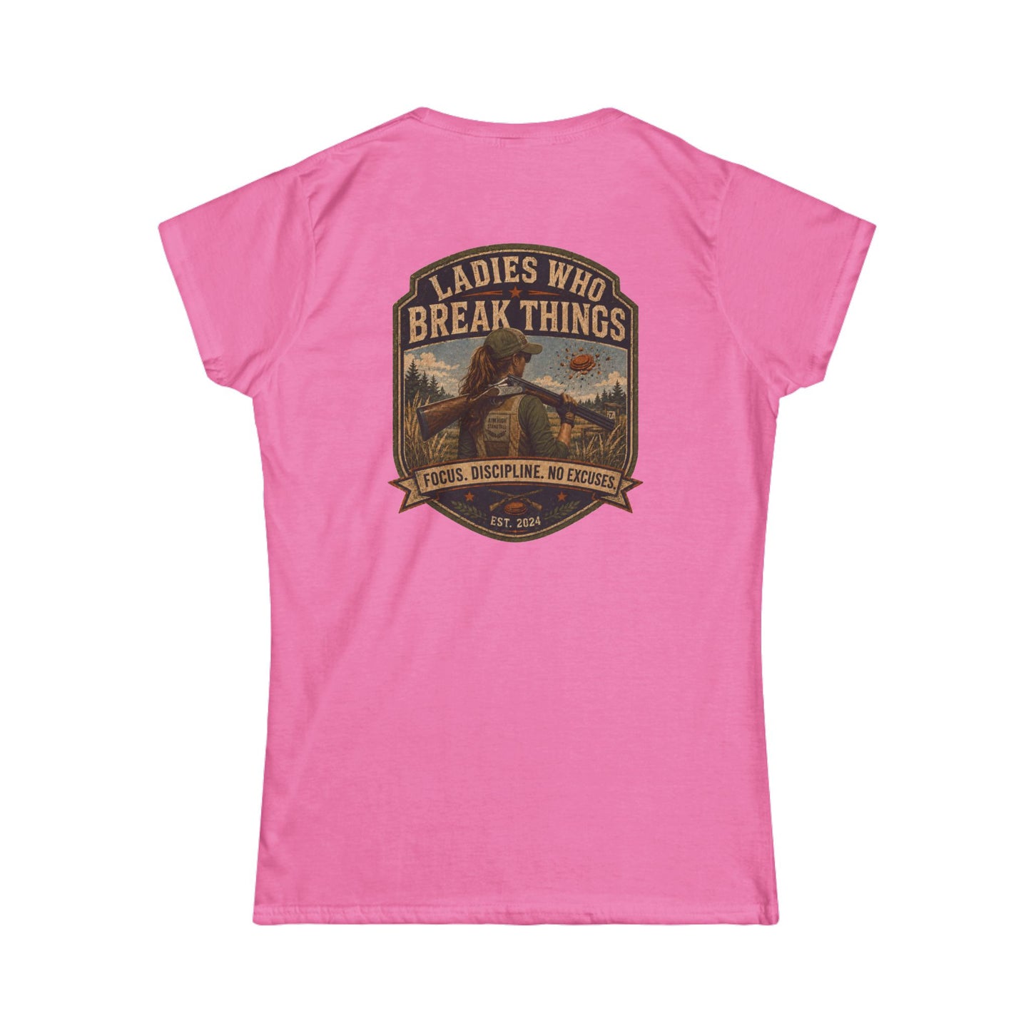 Ladies Who Break Things Tee — Vintage Hunting Bear Women’s T‑Shirt - Top Shot Supplies