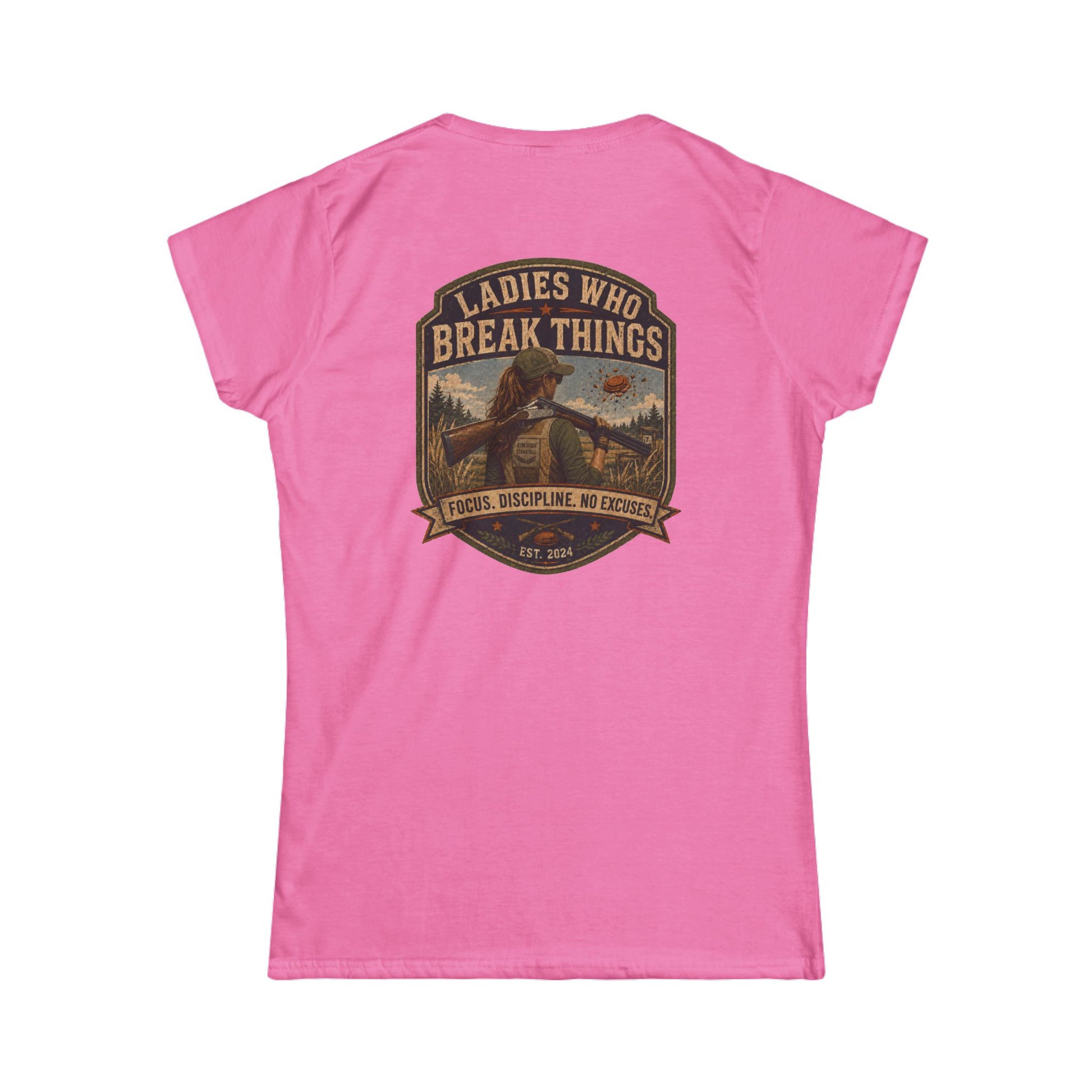 Ladies Who Break Things Tee — Vintage Hunting Bear Women’s T‑Shirt - Top Shot Supplies