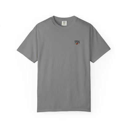 Trap House Social Club trap shooting t-shirt, front view