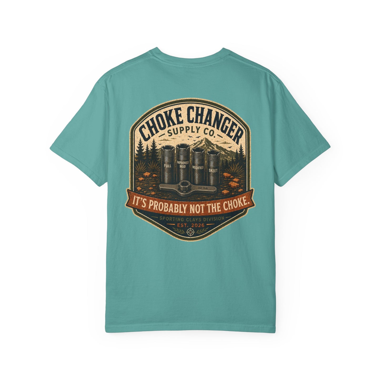 Choke Changer Supply Co. T-Shirt — 'It's Probably Not the Choke' Fishing Graphic Tee