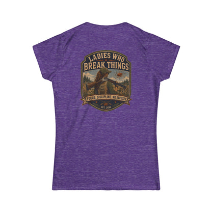 Ladies Who Break Things Tee — Vintage Hunting Bear Women’s T‑Shirt - Top Shot Supplies