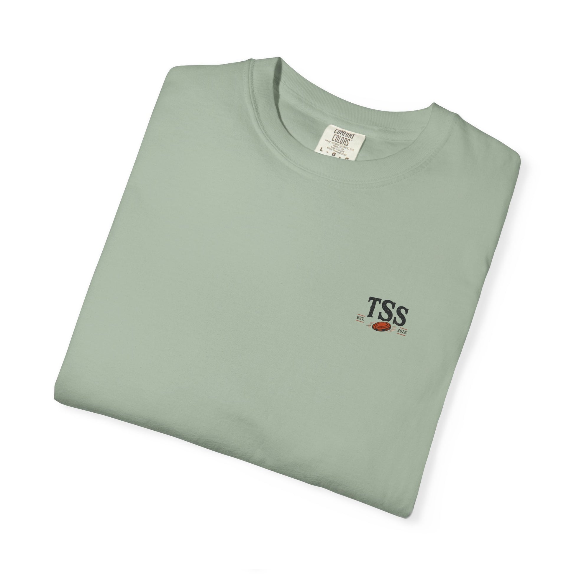 Trap House Social Club trap shooting t-shirt back graphic, five shooters badge design