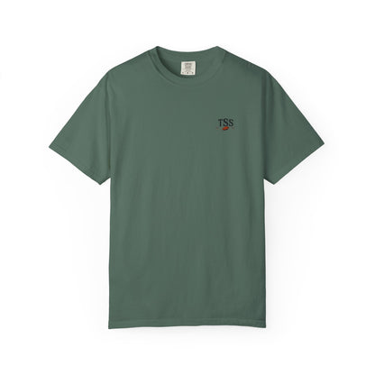 Trap House Social Club trap shooting t-shirt, front view