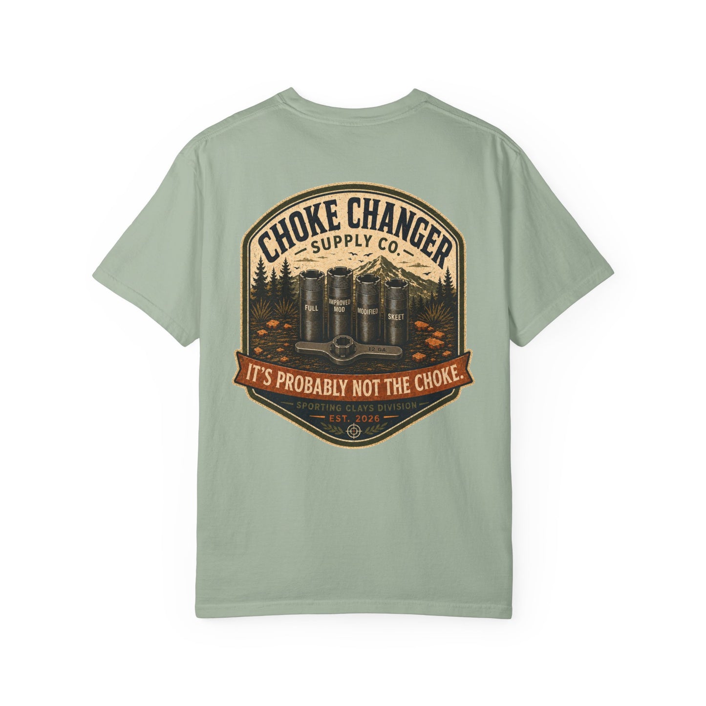 Choke Changer Supply Co. T-Shirt — 'It's Probably Not the Choke' Fishing Graphic Tee