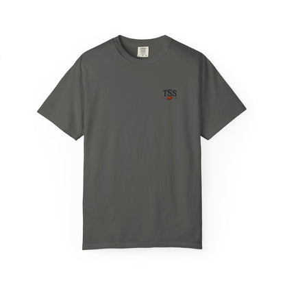 Empty Hull Recycling sporting clays t-shirt, front view