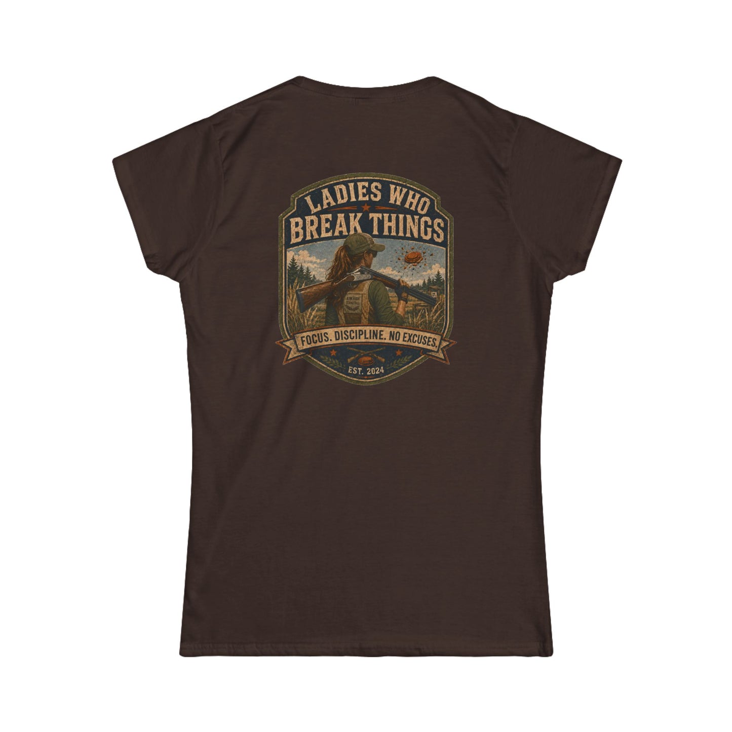 Ladies Who Break Things Tee — Vintage Hunting Bear Women’s T‑Shirt - Top Shot Supplies