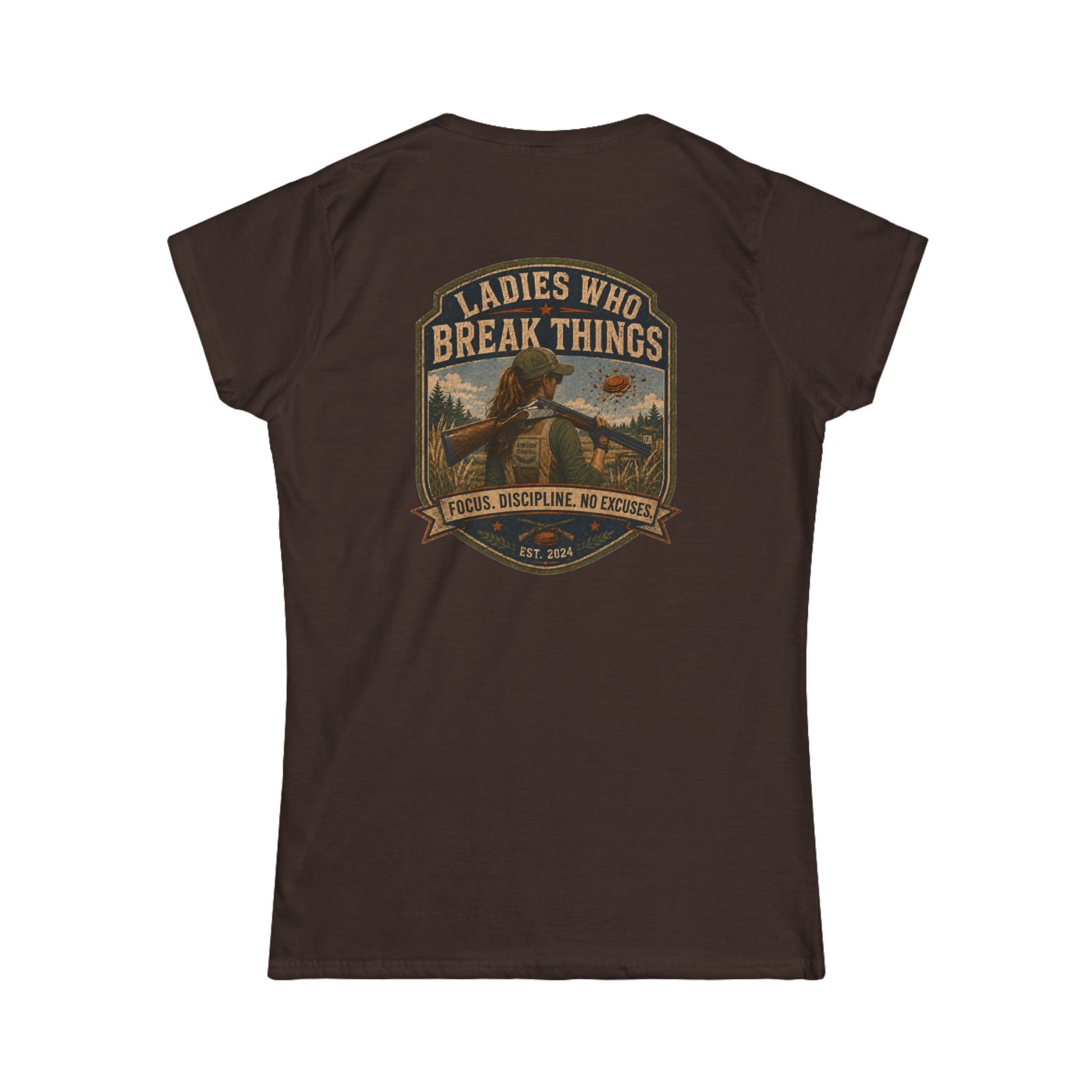 Ladies Who Break Things Tee — Vintage Hunting Bear Women’s T‑Shirt - Top Shot Supplies