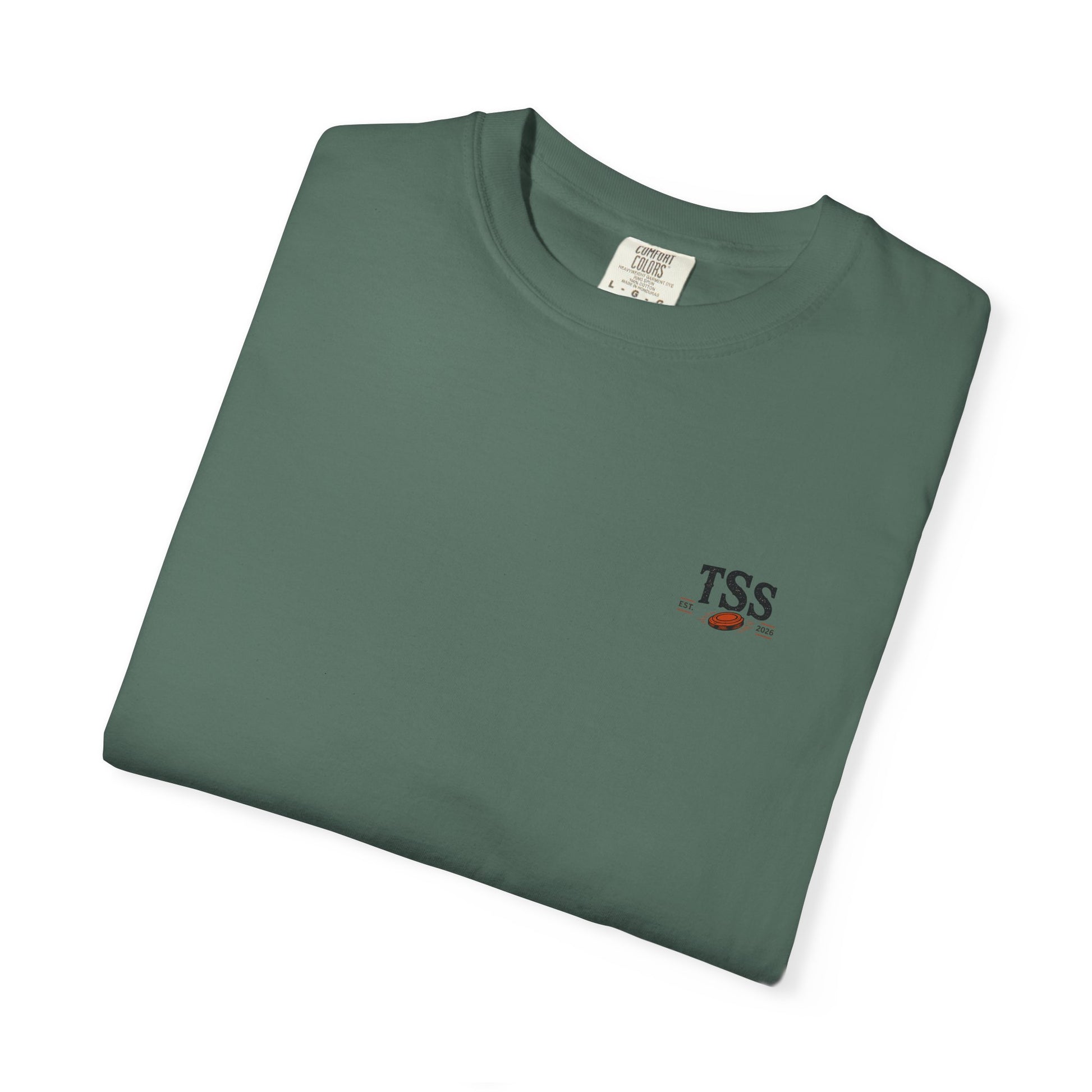 Trap House Social Club trap shooting t-shirt back graphic, five shooters badge design