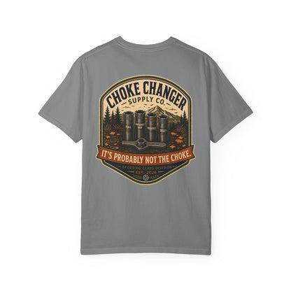 Choke Changer Supply Co. T-Shirt — 'It's Probably Not the Choke' Fishing Graphic Tee