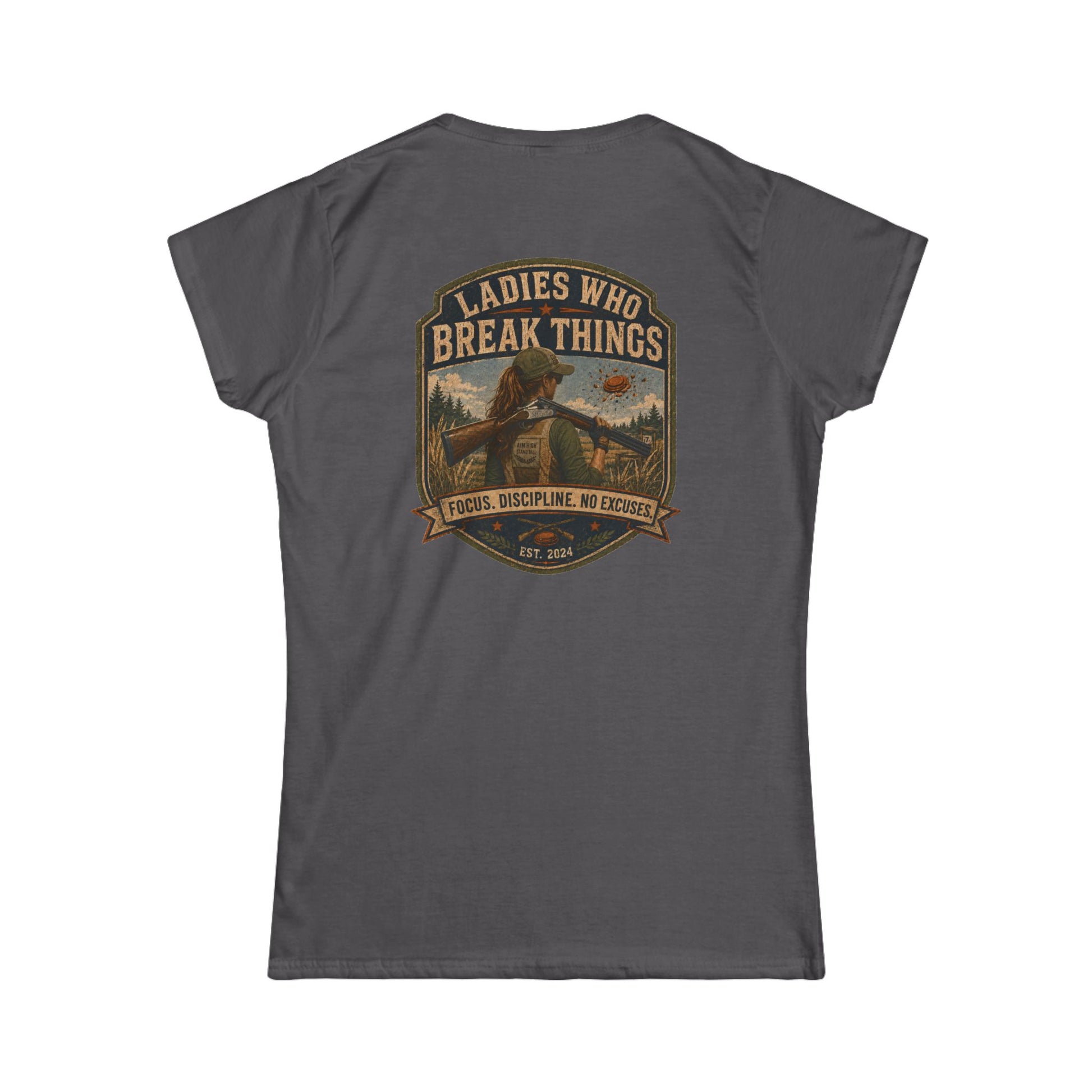 Ladies Who Break Things Tee — Vintage Hunting Bear Women’s T‑Shirt - Top Shot Supplies