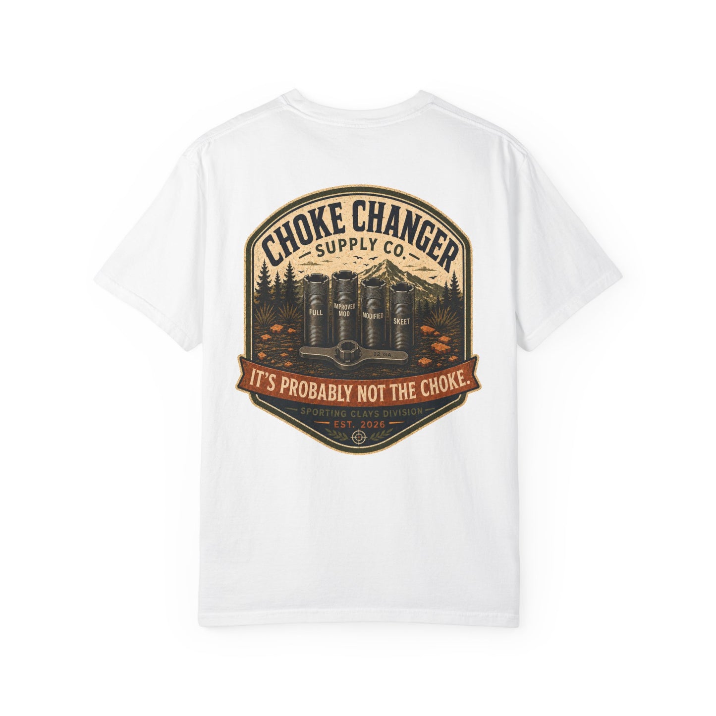 Choke Changer Supply Co. T-Shirt — 'It's Probably Not the Choke' Fishing Graphic Tee