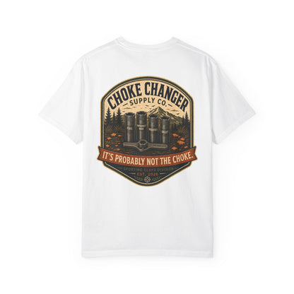 Choke Changer Supply Co. T-Shirt — 'It's Probably Not the Choke' Fishing Graphic Tee