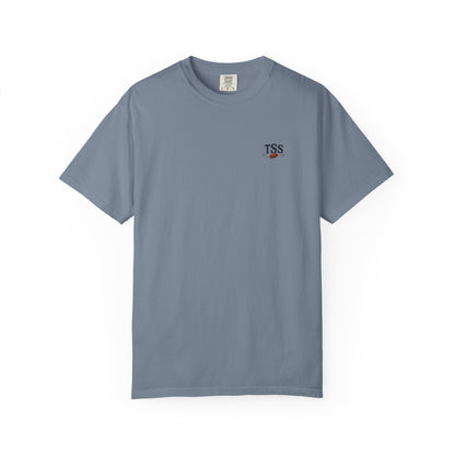 Trap House Social Club trap shooting t-shirt, front view
