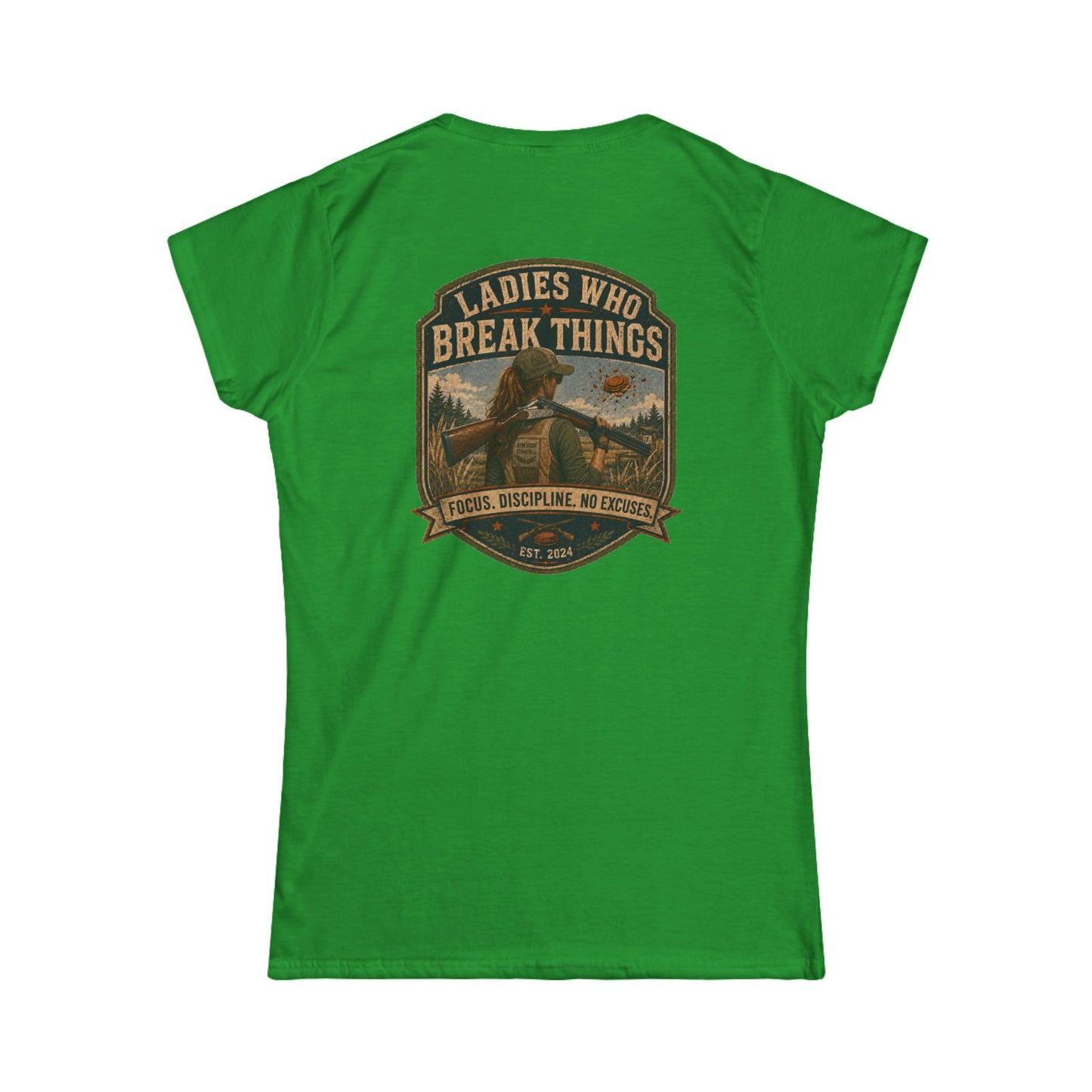 Ladies Who Break Things Tee — Vintage Hunting Bear Women’s T‑Shirt - Top Shot Supplies