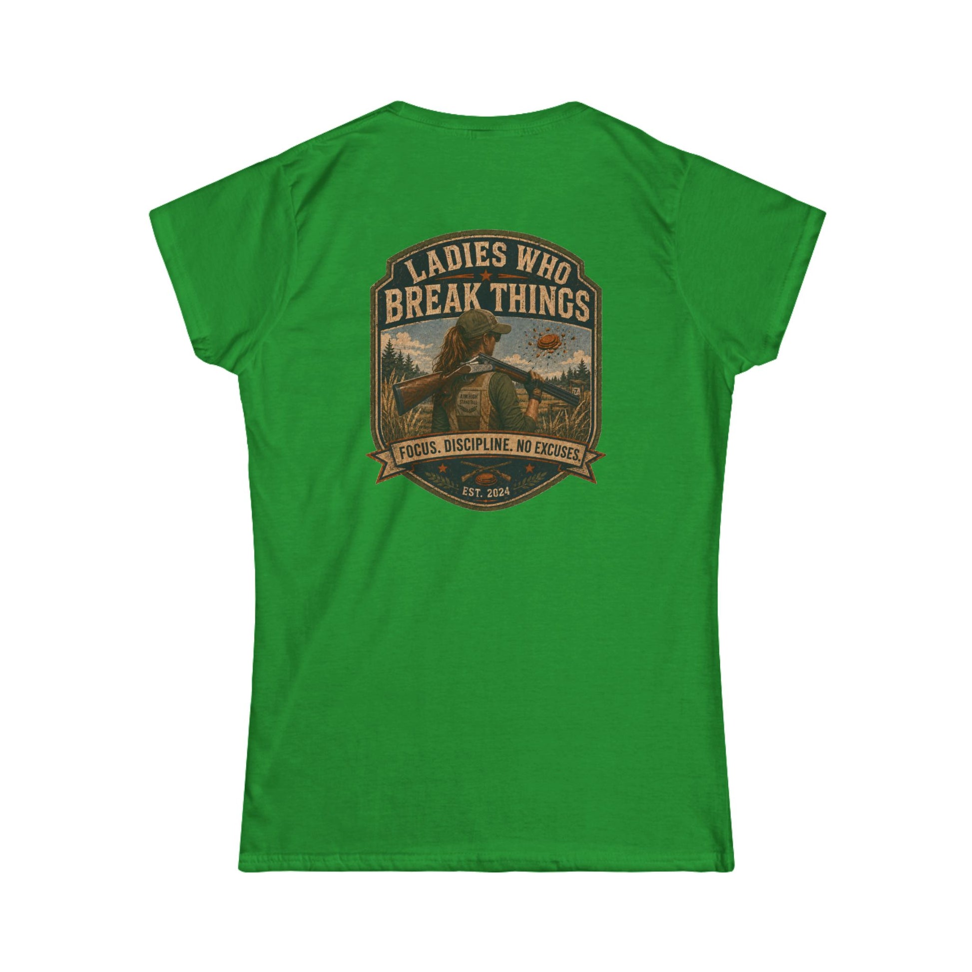 Ladies Who Break Things Tee — Vintage Hunting Bear Women’s T‑Shirt - Top Shot Supplies