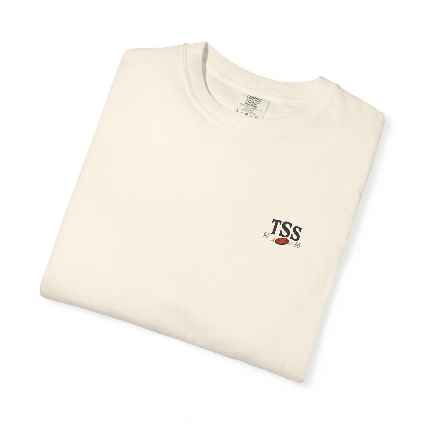 Trap House Social Club trap shooting t-shirt back graphic, five shooters badge design