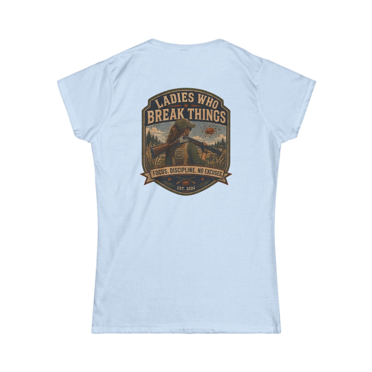 Ladies Who Break Things Tee — Vintage Hunting Bear Women’s T‑Shirt - Top Shot Supplies