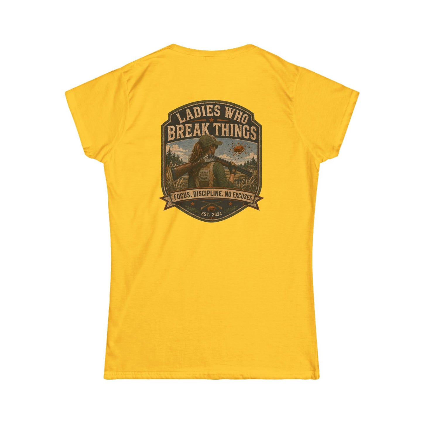 Ladies Who Break Things Tee — Vintage Hunting Bear Women’s T‑Shirt - Top Shot Supplies
