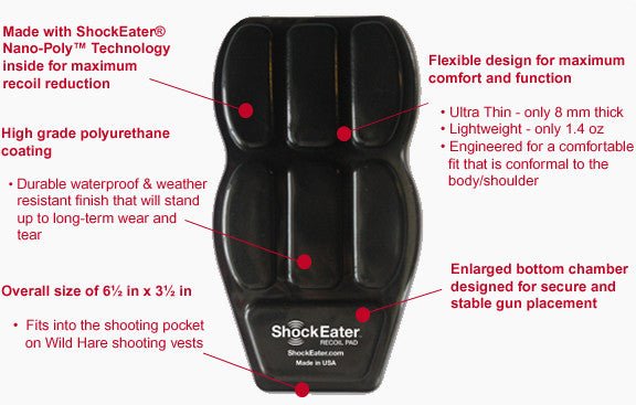 ShockEater Recoil Pad | Shotgun Recoil Reducer for Sporting Clays - Top Shot Supplies
