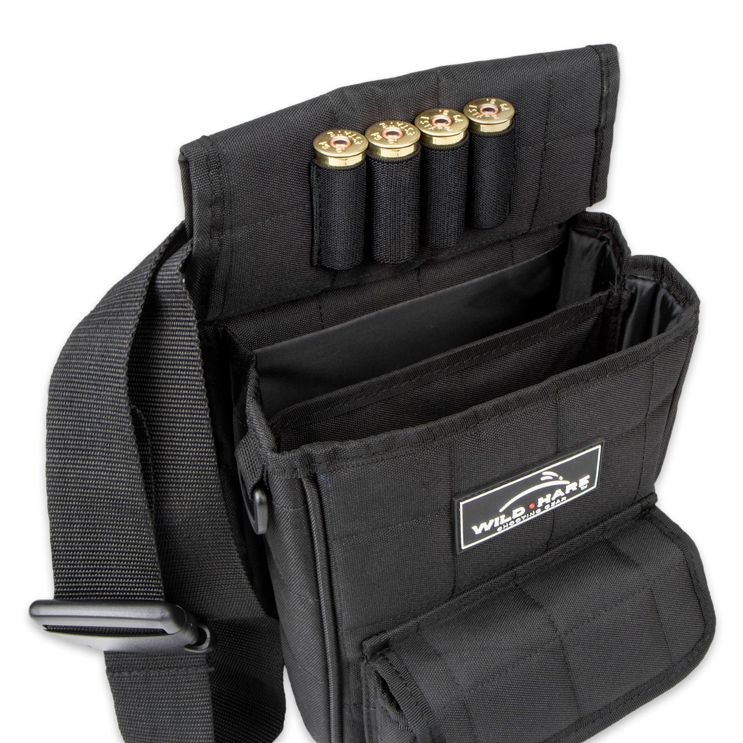 Wild Hare Deluxe Divided Shot Shell Pouch with Pocket | Sporting Clays Shell Pouch - Top Shot Supplies