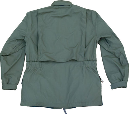 Wild Hare Hydro - Elite Waterproof Shooting Jacket – Olive w/ Brown Distressed Leather - Top Shot Supplies
