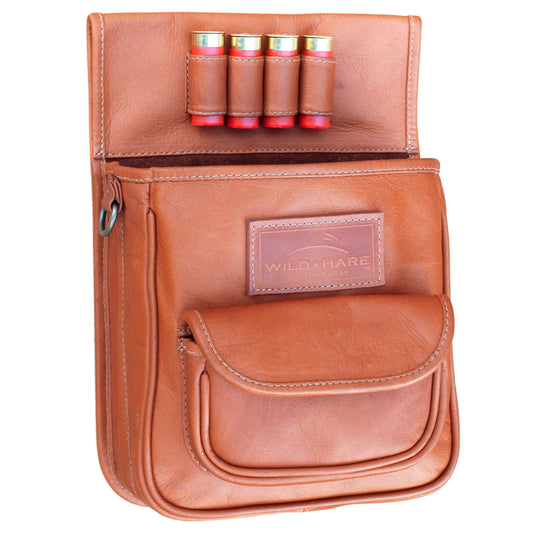 Leather Shot Shell Pouch – Divided Shotgun Shell Pouch for Sporting Clays