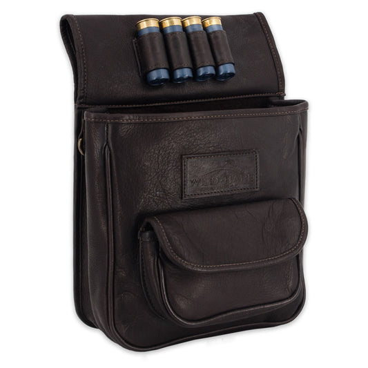 Leather Shot Shell Pouch – Divided Shotgun Shell Pouch for Sporting Clays