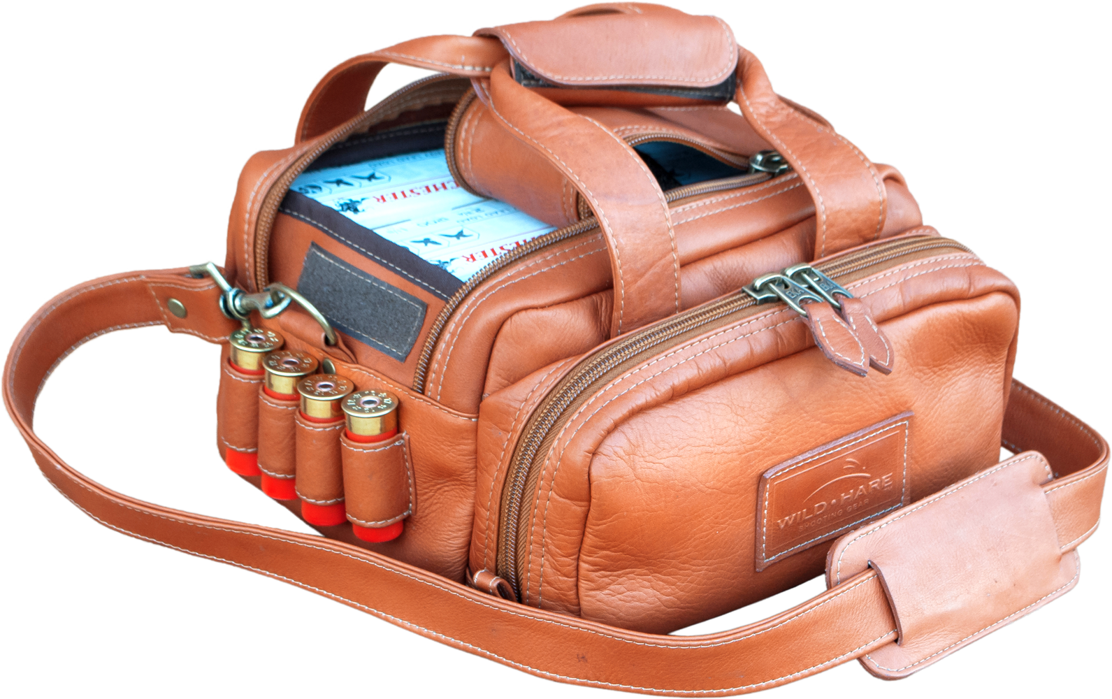 Leather 6 Box Shell Carrier - Premium Shotgun Ammo Carrier for Sporting Clays and Range Use - Top Shot Supplies