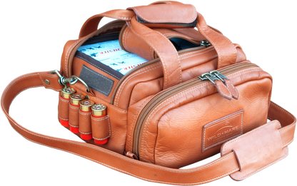 Leather 6 Box Shell Carrier - Premium Shotgun Ammo Carrier for Sporting Clays and Range Use - Top Shot Supplies